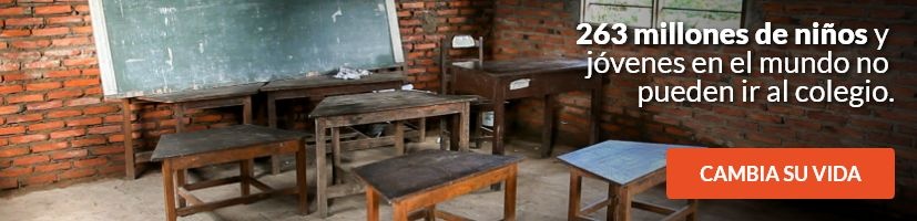 263 millones de niños y jóvenes en el mundo no pueden ir al colegio.